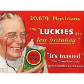 Quadros Decorativos Retro (Imagens Retro) - Tema: Lucky Strike "It"s toasted - Ref: 7015/SA 