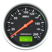 Velocímetro Eletrônico 100mm 200km/h Cronomac - Linha Sport II