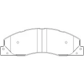 Pastilha de Freio Dianteiro - Dodge Ram - 214,4 x 71,9 x 20 - PW 762