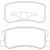 Pastilha de Freio Traseira - Mitsubishi Pajero Full - 90,8 x 44 x 15,5 / 111,4 x 44,9 x 15,5 - PW 385