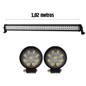SUPER COMBO DIA DOS NAMORADOS - Barra 80 Leds + 1 Par de Faróis 9 Leds