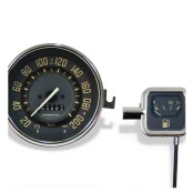 Conjunto Velocímetro 200kmh e Indicador Mec. Original VW/Bege - Cronomac