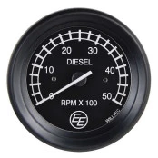 Contagiros 52mm Preto para Engesa  Diesel Bivolt 0-5000 RPM Universal (Com ajuste de Marcha Lenta)