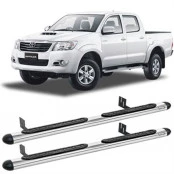 Estribo Lateral Cromado para Hilux Cabine Dupla 2005 em diante