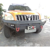 Para-Choque Dianteiro Com Base de Guincho para Toyota Prado Land Cruiser - Ano 2002 à 2009 (Feito em Aço Reforçado) Para Trilhas e expedições