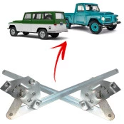 Kit com 2 Acionamento da Maçaneta Interna / Comando da Fechadura da Porta para Ford Rural e Pickup F-75 Lado Direito e E