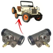 Kit com 2 Cilindro de Freio de Roda Traseiro Direito e Esquerdo para Jeep Willys MB, GPW, M38, CJ2A, CJ3A E CJ3B - 03695