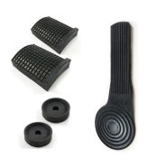 Kit Capa / Borracha do Pedal / Pedais Acelerador, Freio e Embreagem para Jeep Willys CJ2 e CJ3 - Inclui Batente de Retor