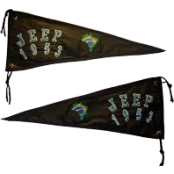 Bandeira para Antena Jeep 1953 Bordada Decorativa para Jeep / 4x4 / Off Road (Unitário)