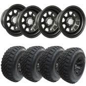 COMBO: 4 Rodas 15x8 6 Furos de 139,7 + 4 Pneus 35x12.5 R15 Westlake Tires MT / Mud Terrain