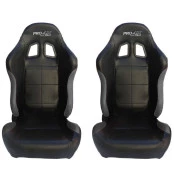 Par de Banco Concha Reclinável Preto com Cinza  X1 Seat – AUS - Feito em Espuma Injetada - Acompanha trilhos universais