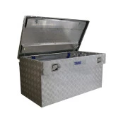 Caixa de Transporte de Alumínio TRANSBOX Top 220 litros para S-10 , Hilux , Strada , Saveiro , Ranger , Frontier , Monta