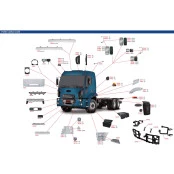 TAPA ESTRIBO UM DEGRAU FORD CARGO 2429 LE VAC