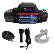 Guincho Elétrico 9.000lbs / 4100kg Winch AUS - com Cabo de Kevlar inclui controle Remoto 2 em 1