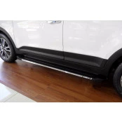 Estribo Plataforma para Hyundai Creta Preto com Detalhe  fabricado em alumínio