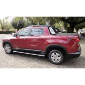Estribo para Fiat Toro Oblongo Cromado com Pisante Preto