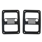 Protetor de lanterna para Jeep Wrangler JK de 2007 à 2018 ( par)  Modelo Frente JEEP Peça feita de metal com pintura epoxi 