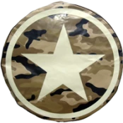 Capa Pneu Camuflada Medida Pneu - 33x12.5x15 Cor: Marrom / Estrela Bege Ref. 1483/SA