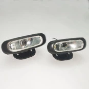 Par de Farol de Milha Oval 125mm Modelo Adventure Preto sem Lâmpada
