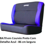 Banco Dianteiro Duplo San Marino BA70 em Courvin Preto com Azul