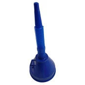 Funil Plastico Flexível Troca Óleo e Combustível - Azul