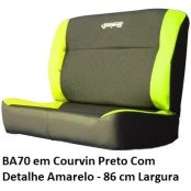 Banco Dianteiro Duplo San Marino BA70 em Courvin Preto com Amarelo