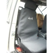 Capa protetora em neoprene para bancos dianteiros para jipe 4x4 na cor preta com o logo 4x4 em grafite ( o par )
