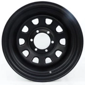 Roda 15x8, 6  furos de 139,7 - Rodabras , modelo daytona preta, liquidando, últimas peças - Peça de Mostruário 