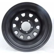 Roda 15x8, 5 furos de 139,7 - Rodabras , modelo daytona preta, liquidando, últimas peças - Peça de Mostruário 