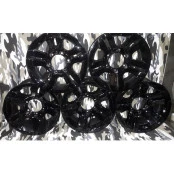 Jogo com 5 Rodas 15x7,5 6 furos de 139,7 - Black Piano, Semi Novas