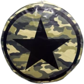 Capa Pneu Camuflada Medida Pneu - 205x70x15 Cor: Verde / Estrela Preta Ref. 1462/SA