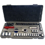 Kit de Soquetes Encaixe 1/4 " e 3/8" / Chave Soquete / Chave - Ref: 159/SA
