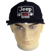 Bone Bordado Jeep 1960 Cor: Preto  Ref. 3613/SA