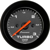 Pressão do Turbo 3 Kgf/cm² ou 4 Kgf/cm²  - ø=52mm - Cronomac Street Preto