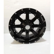 Roda de Liga Reforçada 17x9 Gloss Black 6 Furos de 139,7 Ideal para Pick-up, Troller