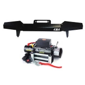 COMBO Guincho Winch 9.000lbs c/ Controle Remoto sem fio + Para-choque dianteiro Jeep Willys c/ Mesa de guincho