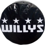 Capa Pneu Willys com fundo Preto Medida: 265x75x16  Ref. 1263/SA