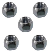 Kit com 5 Porcas de Roda para Jeep Willys Rural F75 e Jipe CBT Javali Rosca 1/2 Pol. 20 Fios