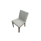 Jogo com 4 cadeiras de jantar - tecido bege, produto seminovo