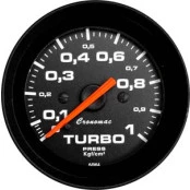 Pressão do Turbo 1 Kgf/cm² ou 2Kgf/cm²  - ø=52mm - Cronomac Street Preto