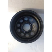 Roda 16x8 6 furos de 139,7, modelo modular, preta, peça nova de expositor 
