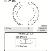 Sapata - 279x60 - Mitsubish L-200 - SW 696