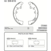 Sapata - 279x60 - Toyota Hillux/ SW4 - SW 610