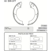 Sapata - 254x51 - Mitsubish L-200 / Pajero - SW 377