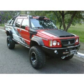 Para-choque com Suporte para Guincho para Mitsubishi L-200 em Aço Ano 1999 à 2003