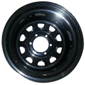 Roda Daytona Black em Aço, para Land Rover defender 90, 110 e 130,de 1950 à 1999 Inmetro  LI14/1683875-3  15x8 5 Furos de 165 PRODUTO IMPORTADO SOB ENCOMENDA  ENVIO EM 25 DIAS