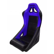 Banco esportivo Concha / Fixo BA11 San Marino em Courvin Preto / Azul Adaptável em Todos os Veículos
