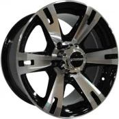 Jogo com 5 Rodas Fortwheel em Liga Leve 15x10, 6 Furos de 139,7 Prata Diamantada para Troller após 2002, L-200 / Triton