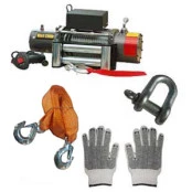 Guincho Elétrico Winch 12.000lbs  Com Controle Com Fio e Grátis  controle Remoto Sem Fio  + Cinta Reboque 6 Metros - 10
