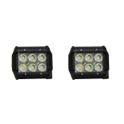 Par de Farol de LED 6 Leds - Modelo Barra + Capa especial NeoPrene